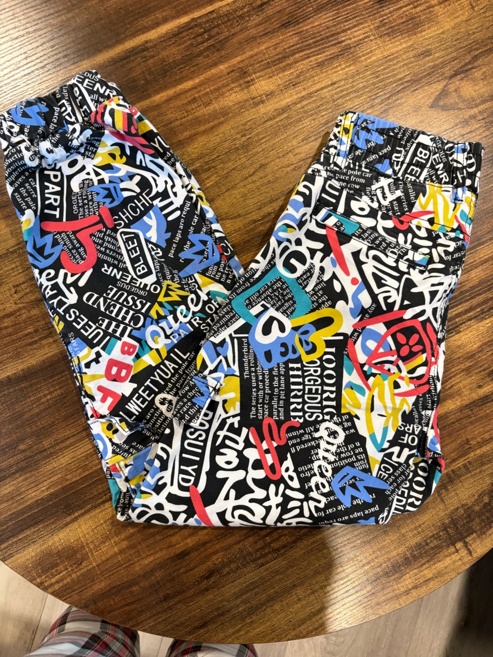 VIP Black Multicolor Graffiti Track Pants